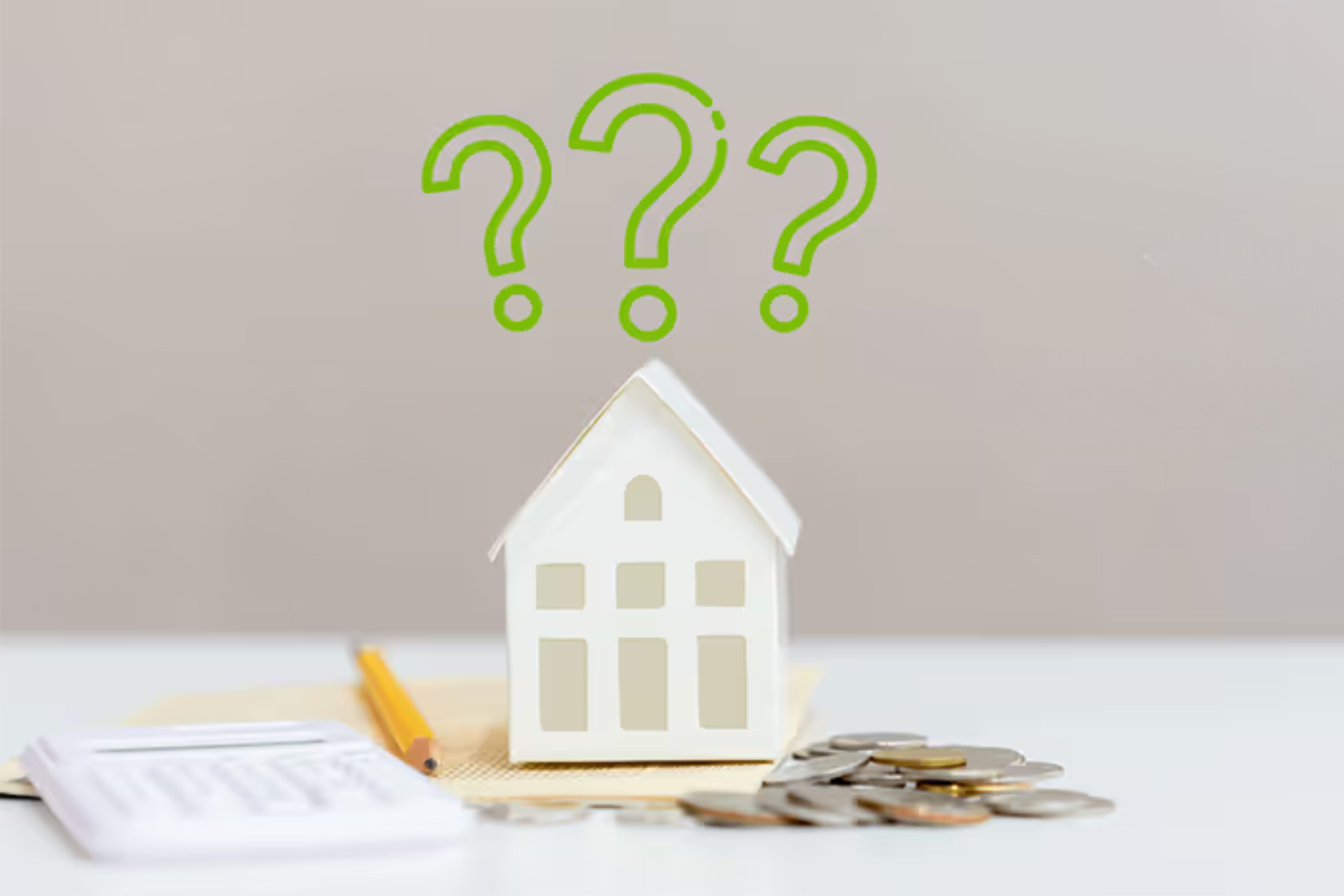 A house sits on top of money with question marks over it, signifying confusion over fees in HOA communities.