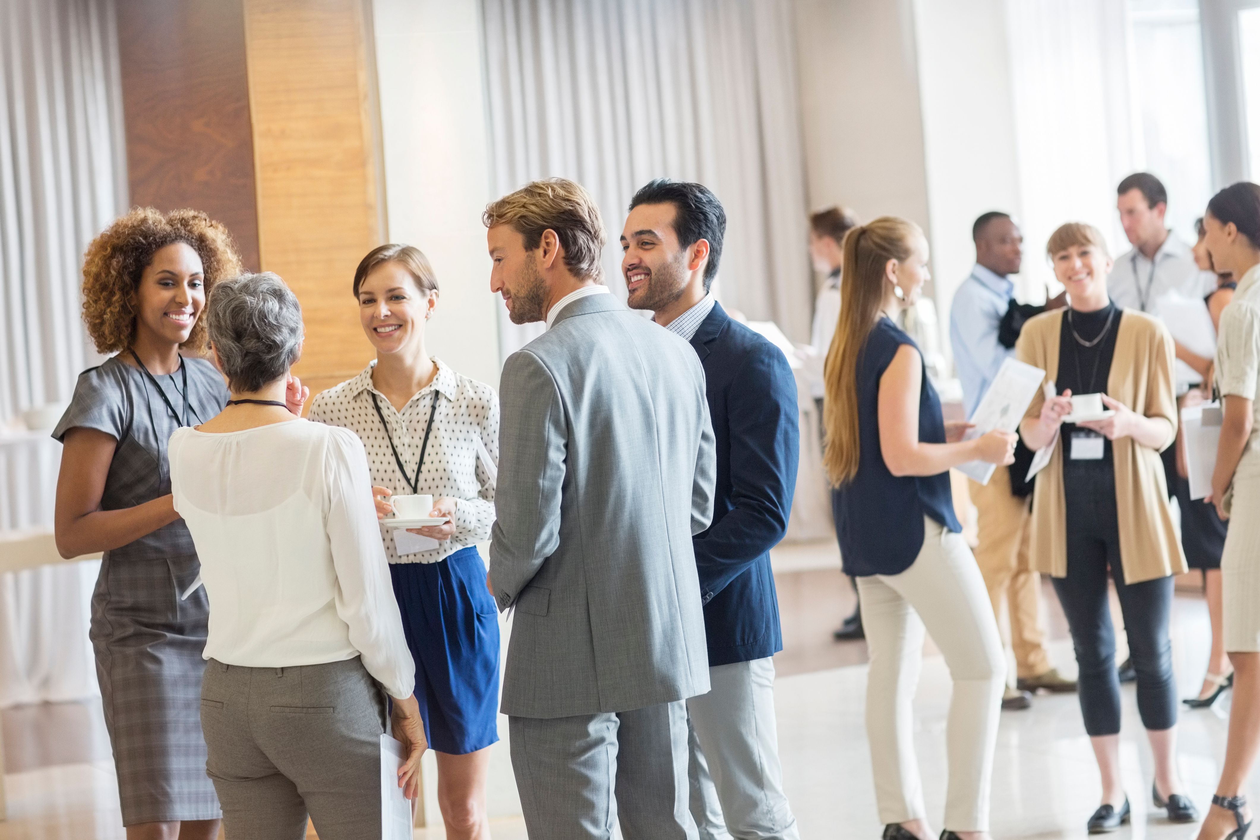 A group of community managers gathers for a conference.