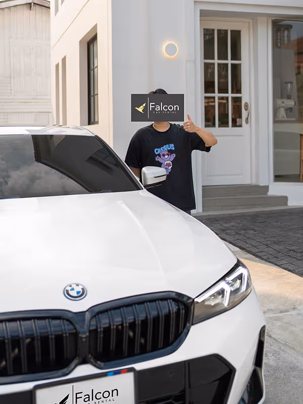 BMW Series 3 2024 LCI M Sport เช่ารถหรู งานแต่งงาน กรุงเทพฯ Falcon Car Rental ราคา 4500 บาท