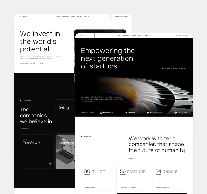 Capital - 25 Pages Included - Venture Capital Webflow Template | Brix Templates
