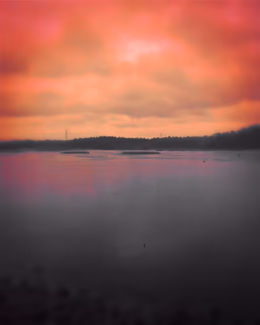 Photo of a marsh in New Jersey. It has a surreal filter.