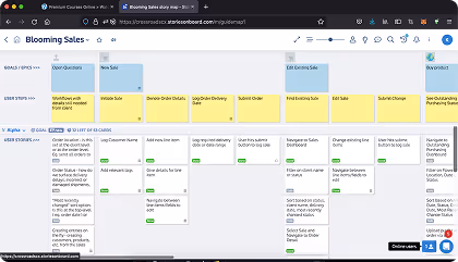 user stories board 1