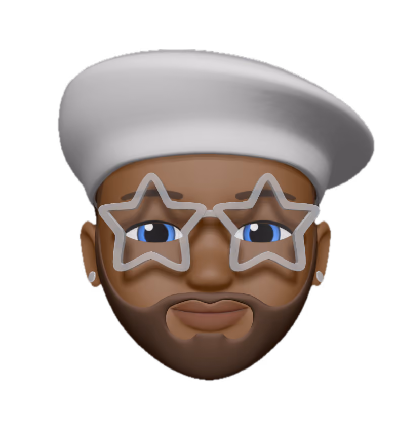 A memoji head depicting the portfolio owner