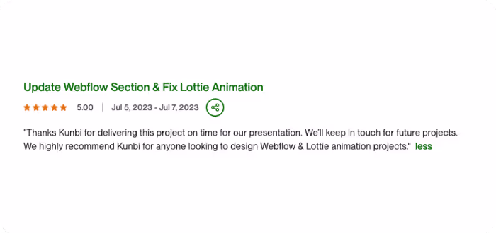 Webflow Lottie