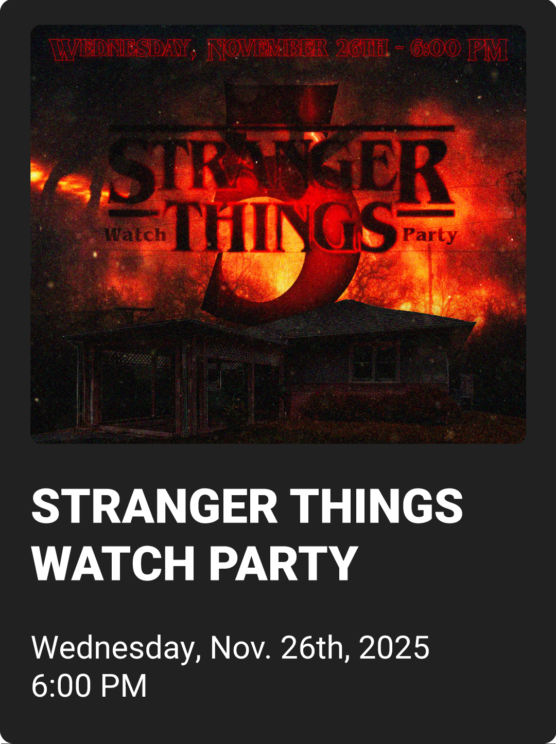 Stranger things invitation graphic