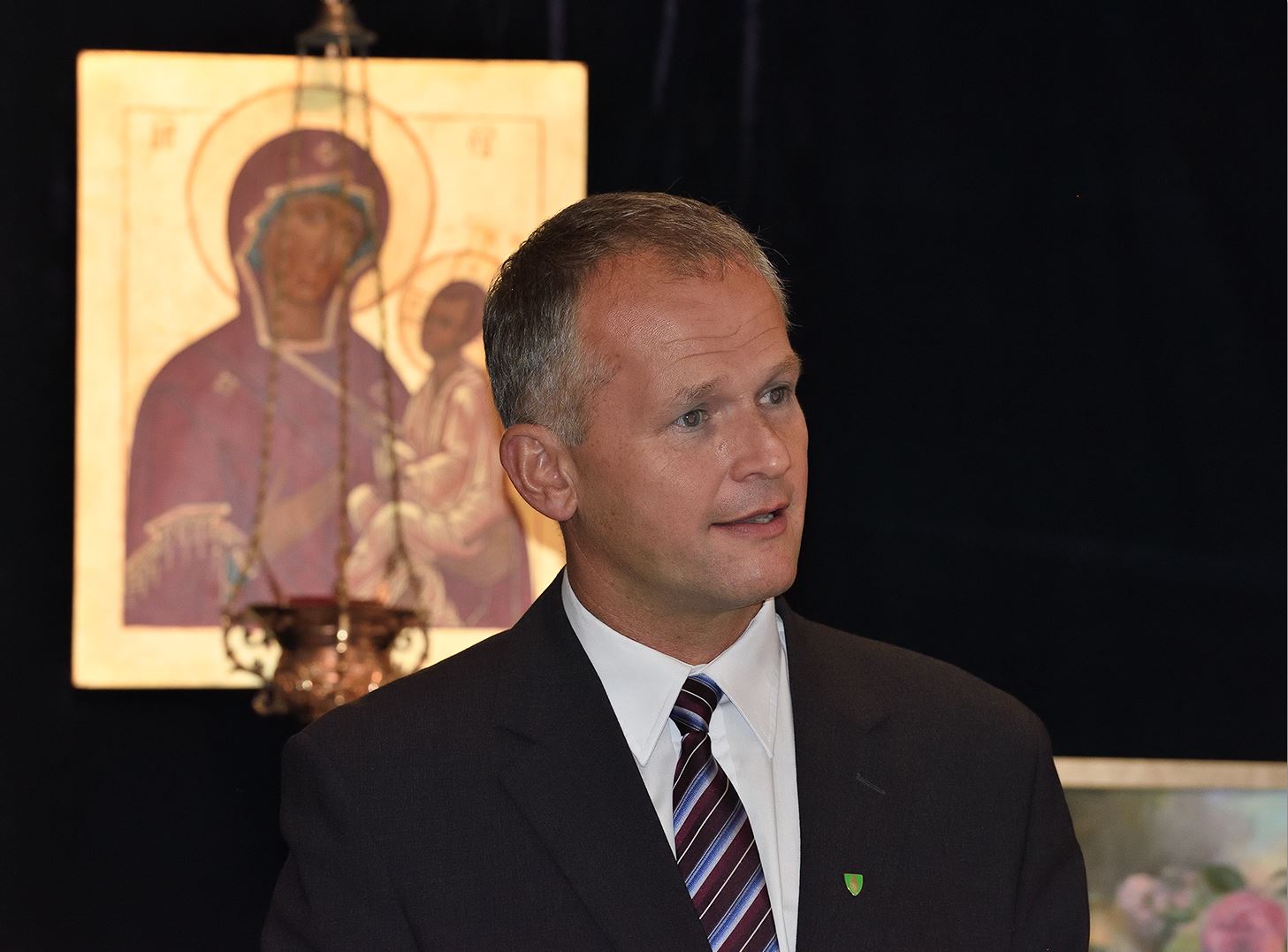 OrdførerRunar Bålsrud i Hurdal taler