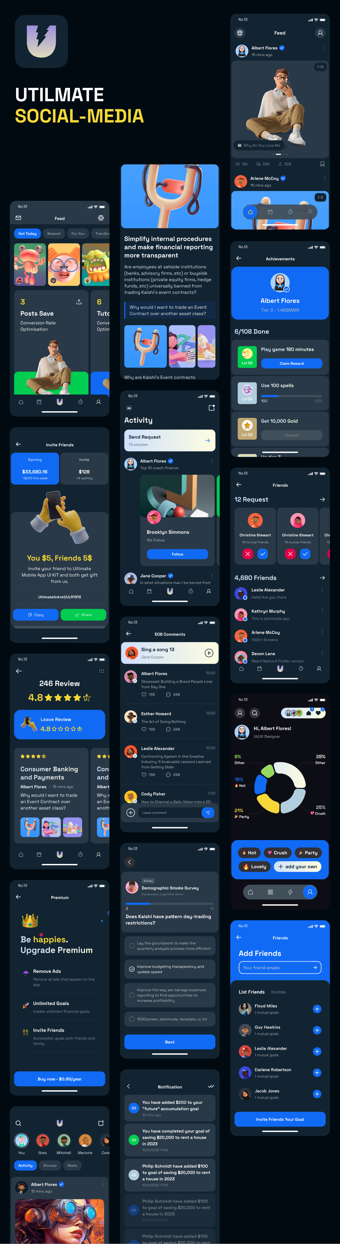 Ultimate – 130+ Dark Mode Screens for React Native Expo - 8