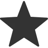 Solid black five-pointed star icon.