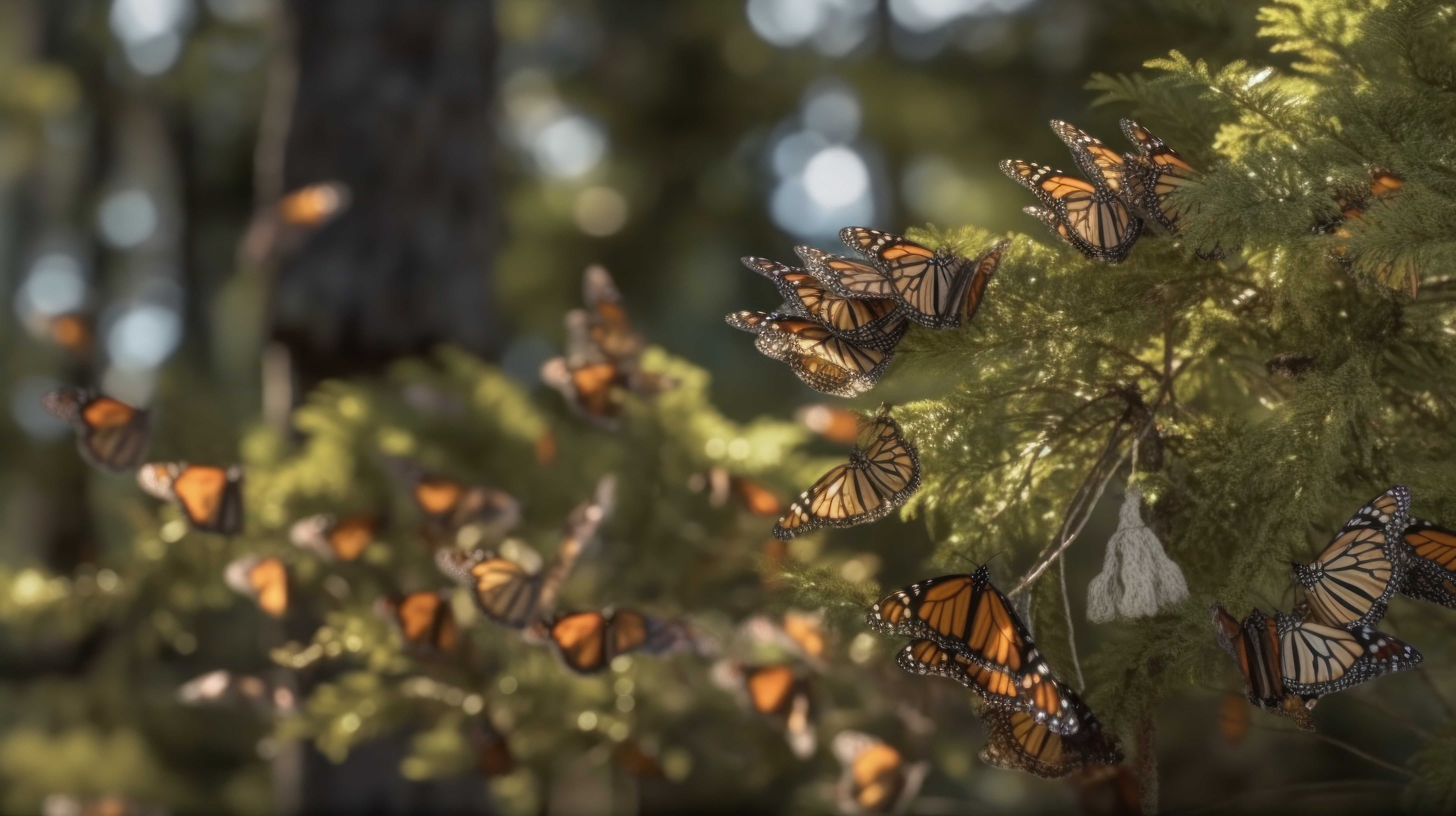 Butterflies wintering in Mexico