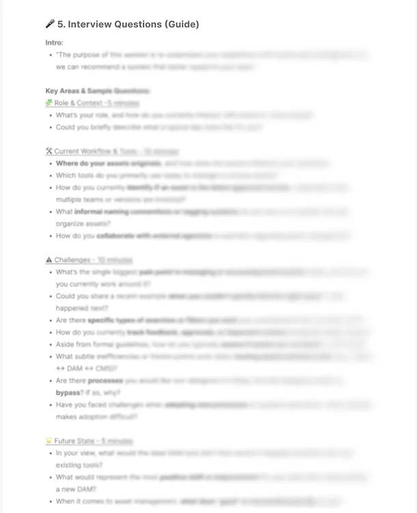 user interview script