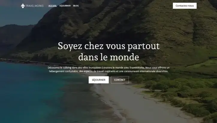 Site internet simple mais beau.