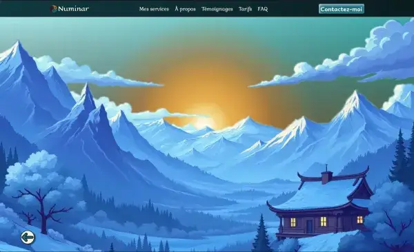 Capture d'écran d'une image interactive du présent site.