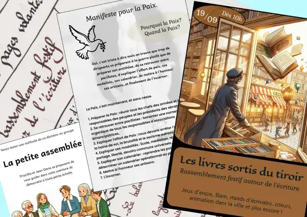 Regroupement d'affiches publicitaires