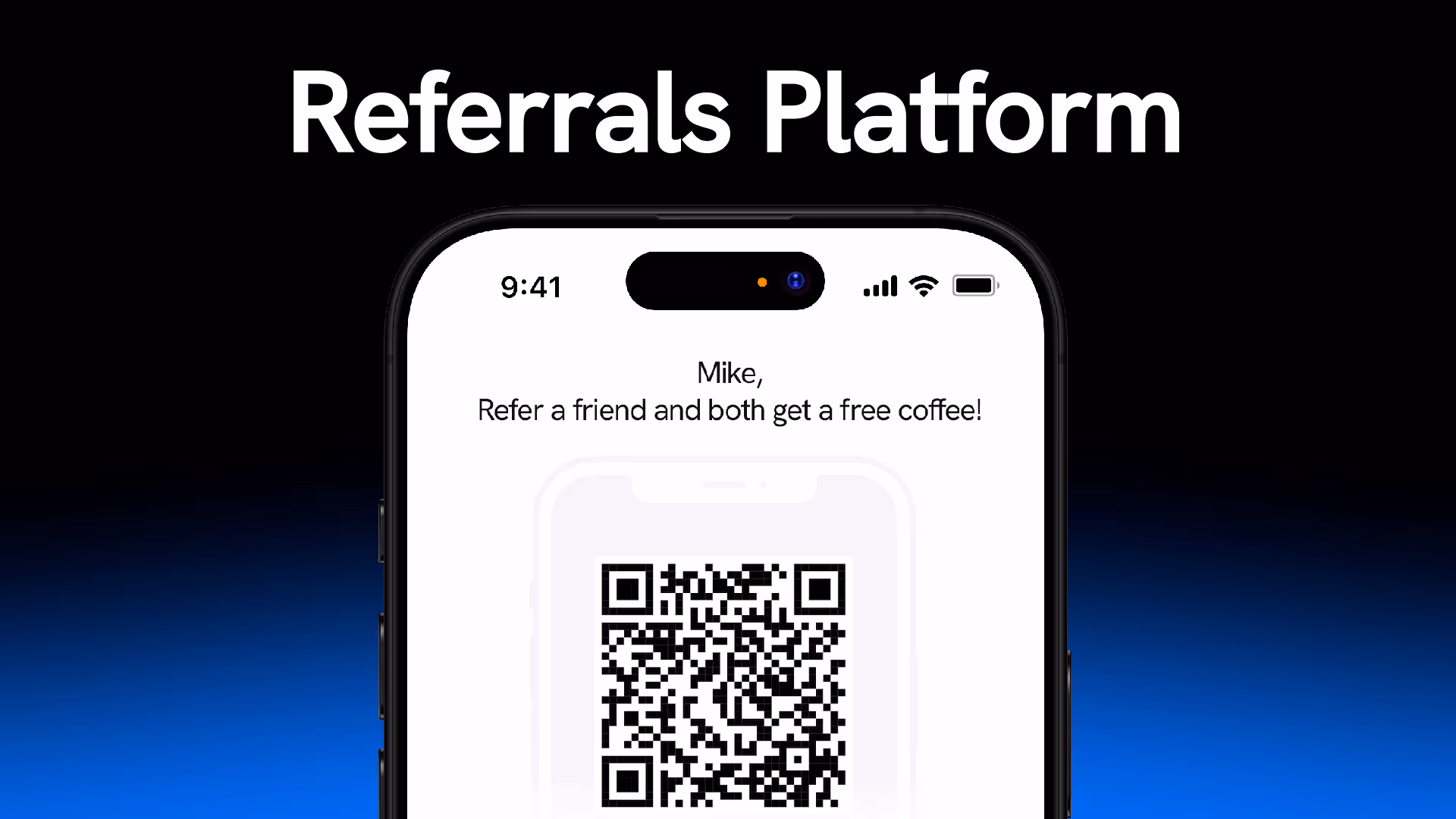 iPhone mit Stamply Referral-Plattform zur Kundenbindung über digitale Stempelkarte
