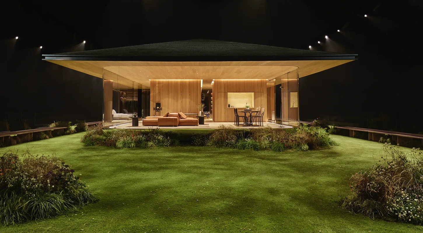 Pharrell Williams imagine DROPHAUS : une maison futuriste en verre pour le défilé Louis Vuitton