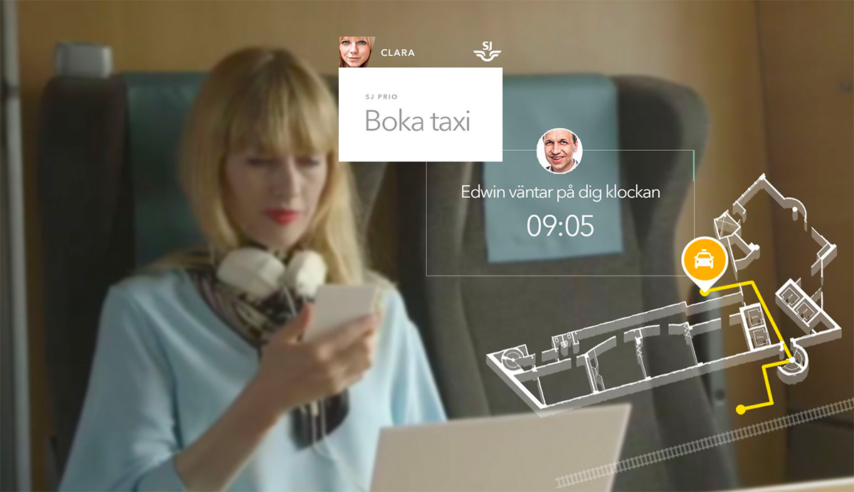 Travel service concept from the SJ Future Prototype