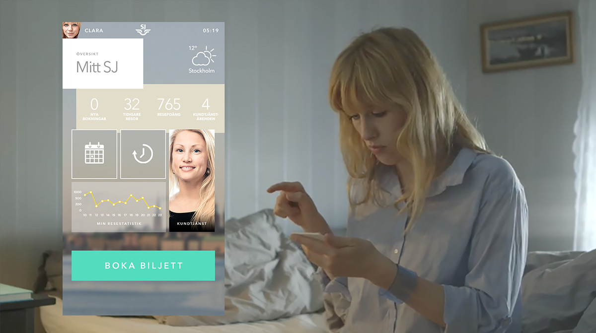 On-board experience concept from the SJ Future Prototype