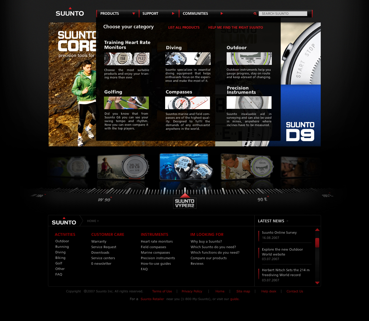 Navigationsdesign från Suuntos globala plattform