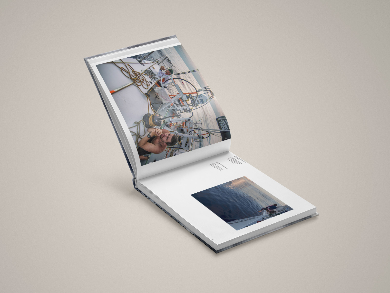Spread from Dry Lenses, the Volvo Ocean Race coffee table book