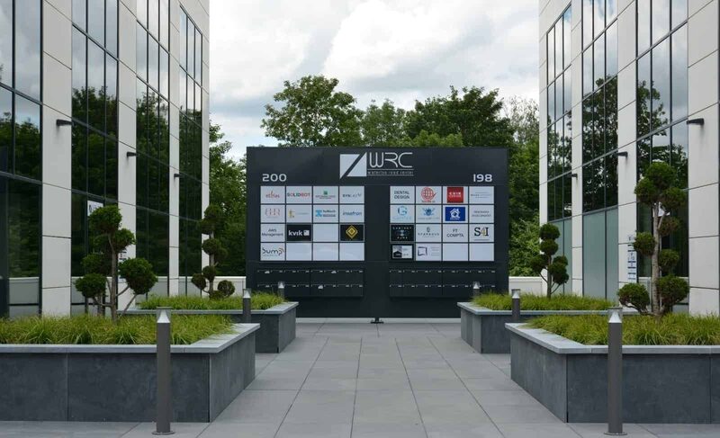 Siège social AAM-Solutions Rhode-Saint-Genèse– façade du centre d’affaires WRC