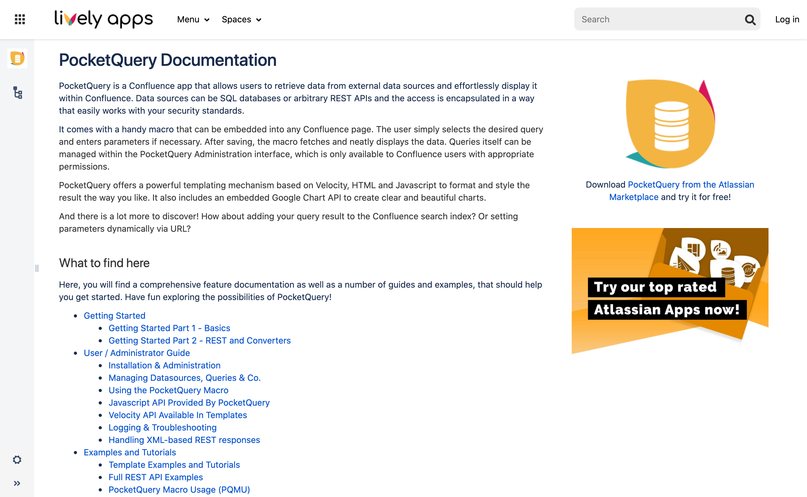 Good old Confluence Server with Lively Theme & HideElements