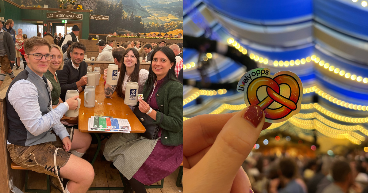 Photos of the Lively Apps Team at the Oktoberfest