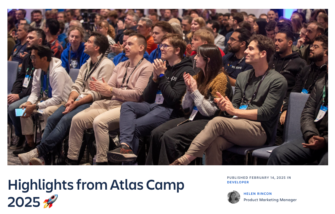 Lively Apps team in the front row during the Atlas Camp 2025 keynote