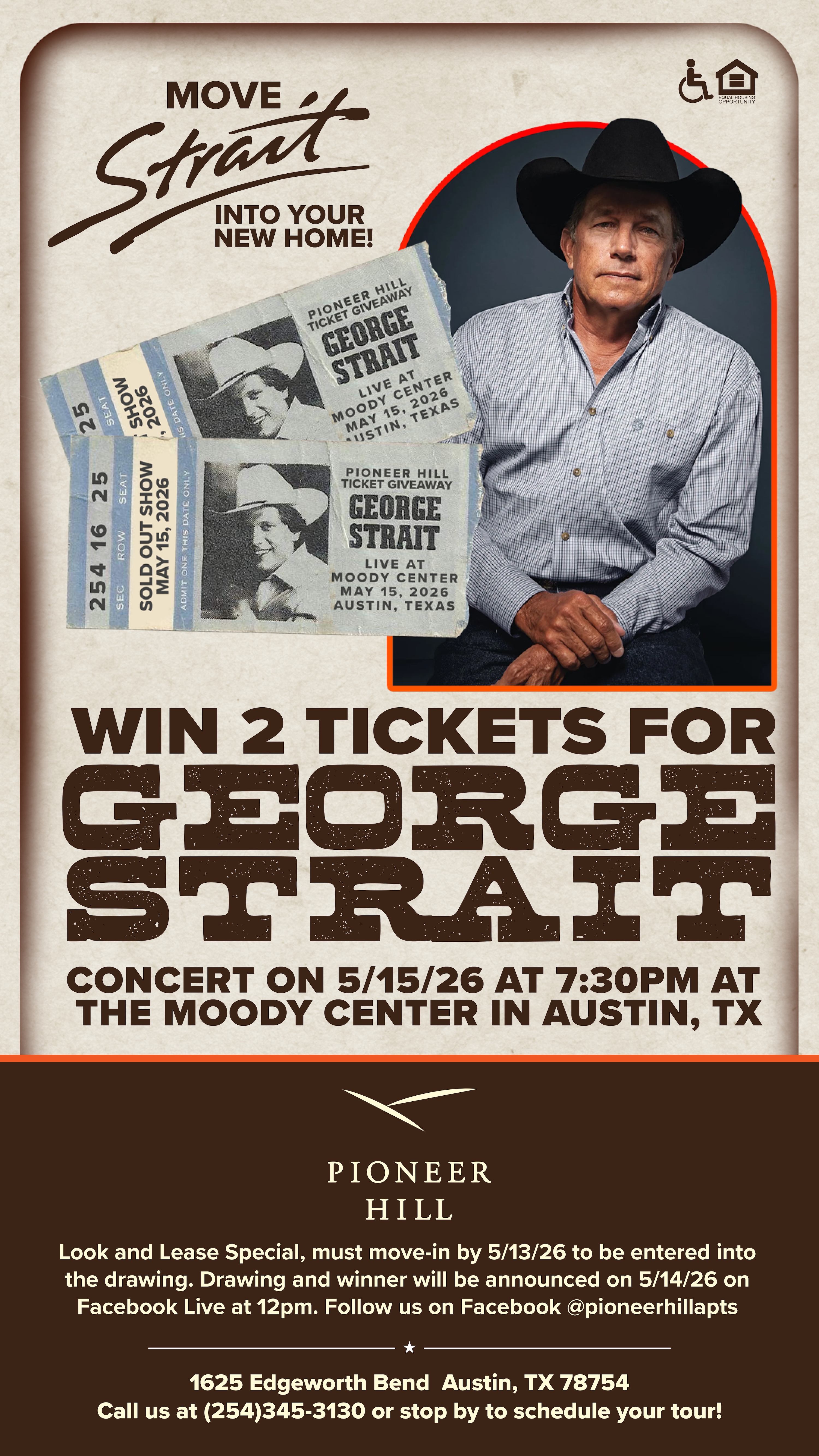 Pop up special for tickets to George Strait upon special being met