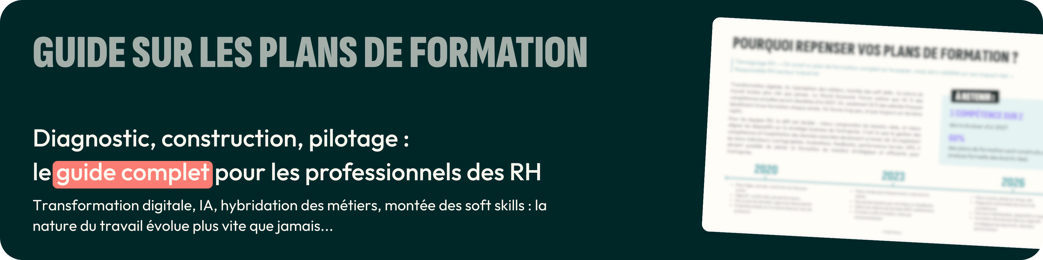 guide sur les plans de formation