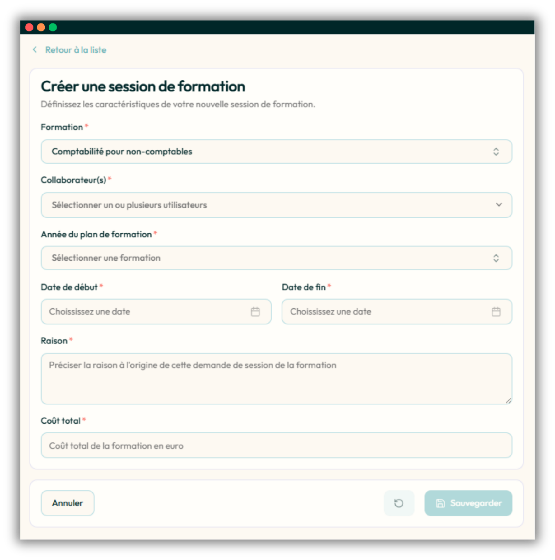 processus de formation RH sur Prismo