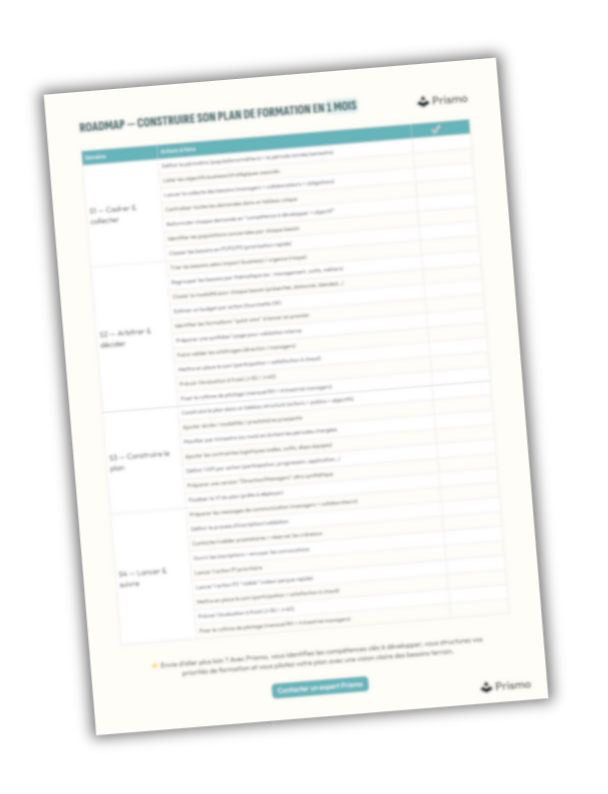 Votre roadmap pour construire un plan de formation