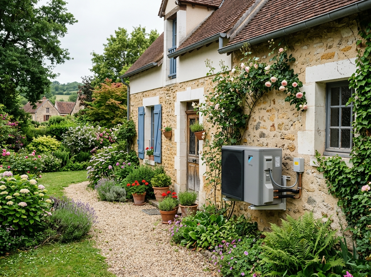 Pompe à chaleur air eau installée sur une maison