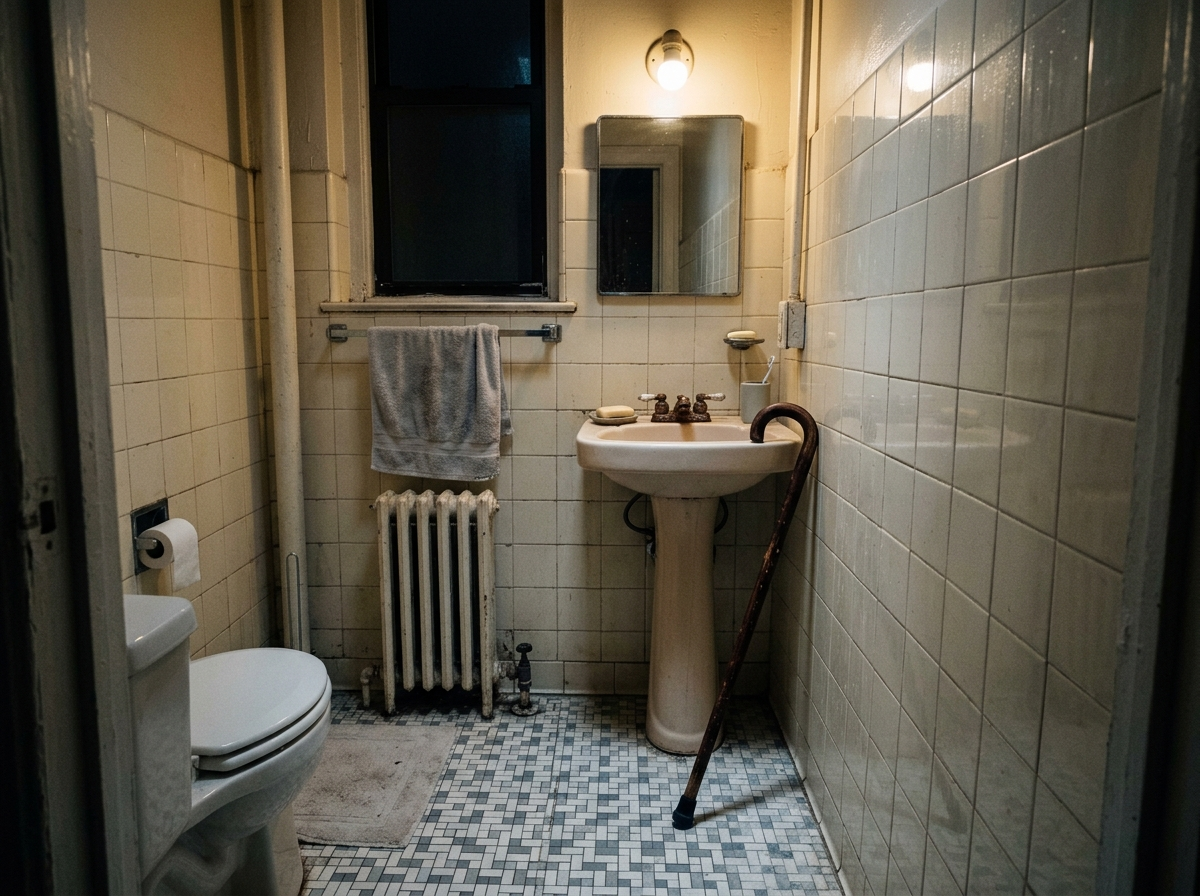 Salle de bain froide la nuit