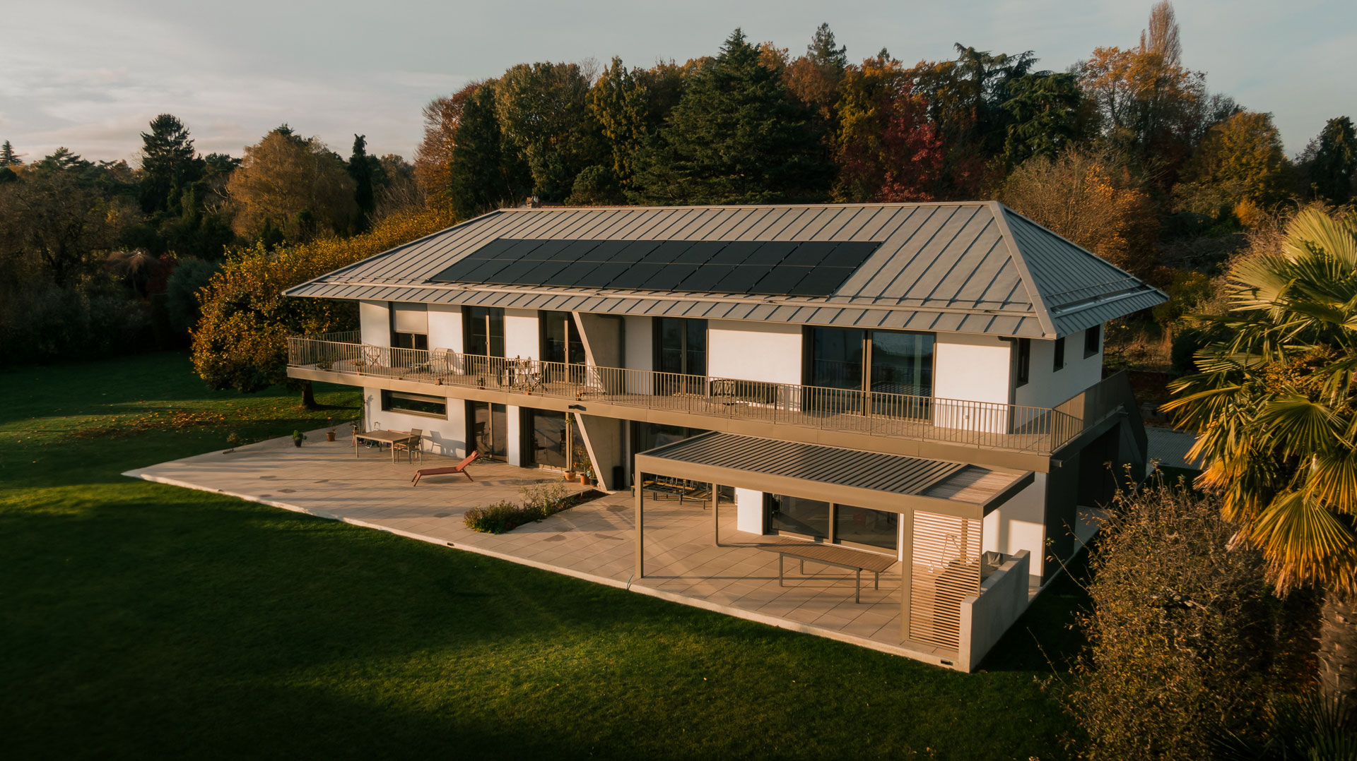 Contruction d'une toiture de villa individuel