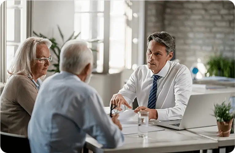 Discussing with clients