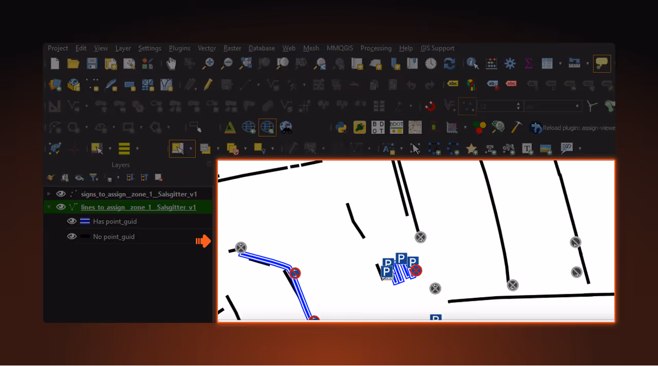 Visual feedback on the map.