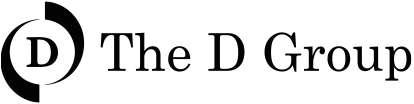 The D Group logo with a circular icon containing the letter D.
