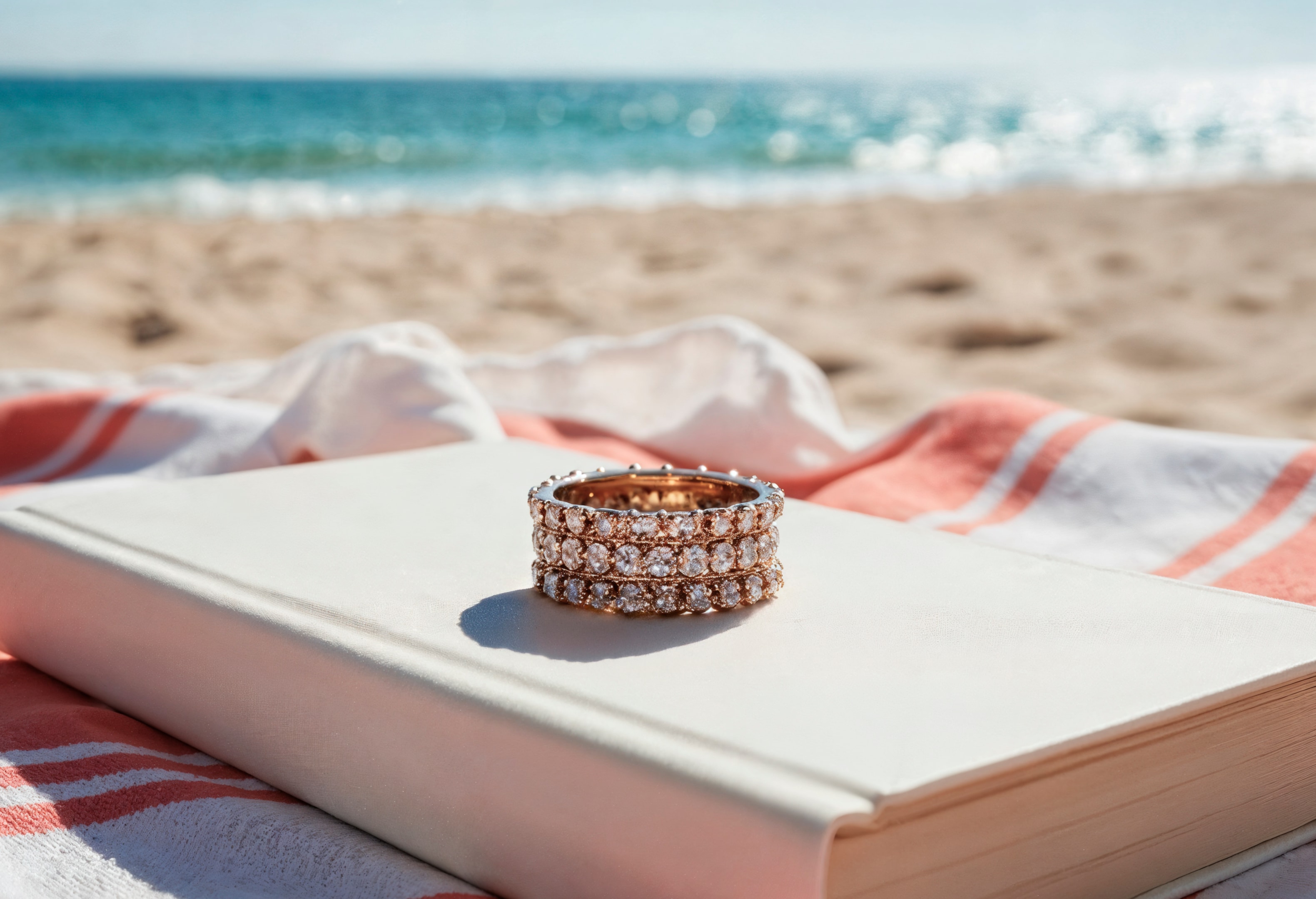 high value jewellery on beach