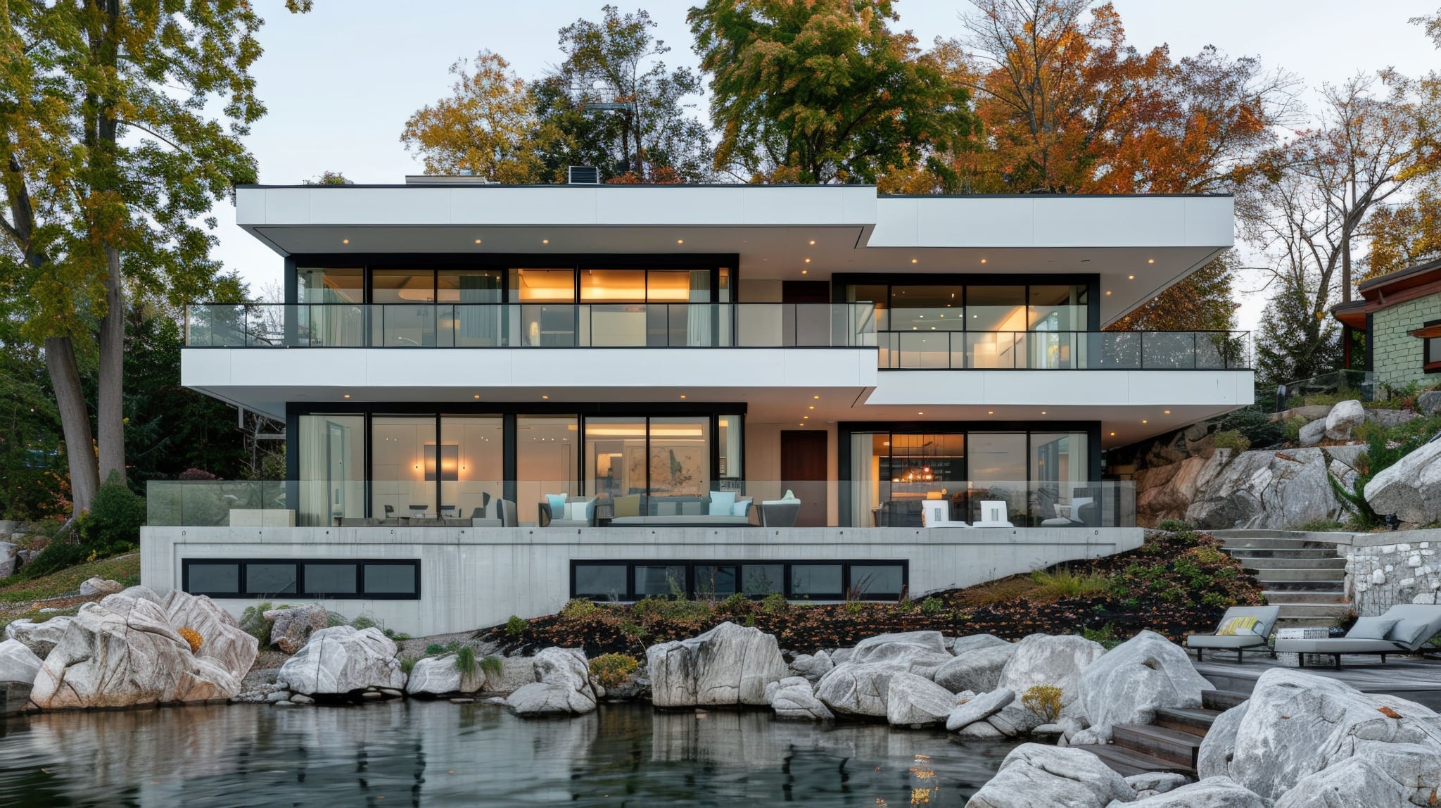 Luxurious villa with modern architectural design