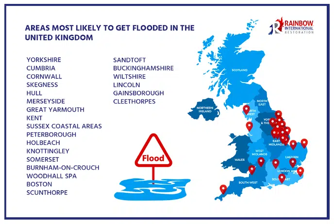 uk areas most likely to get flooded