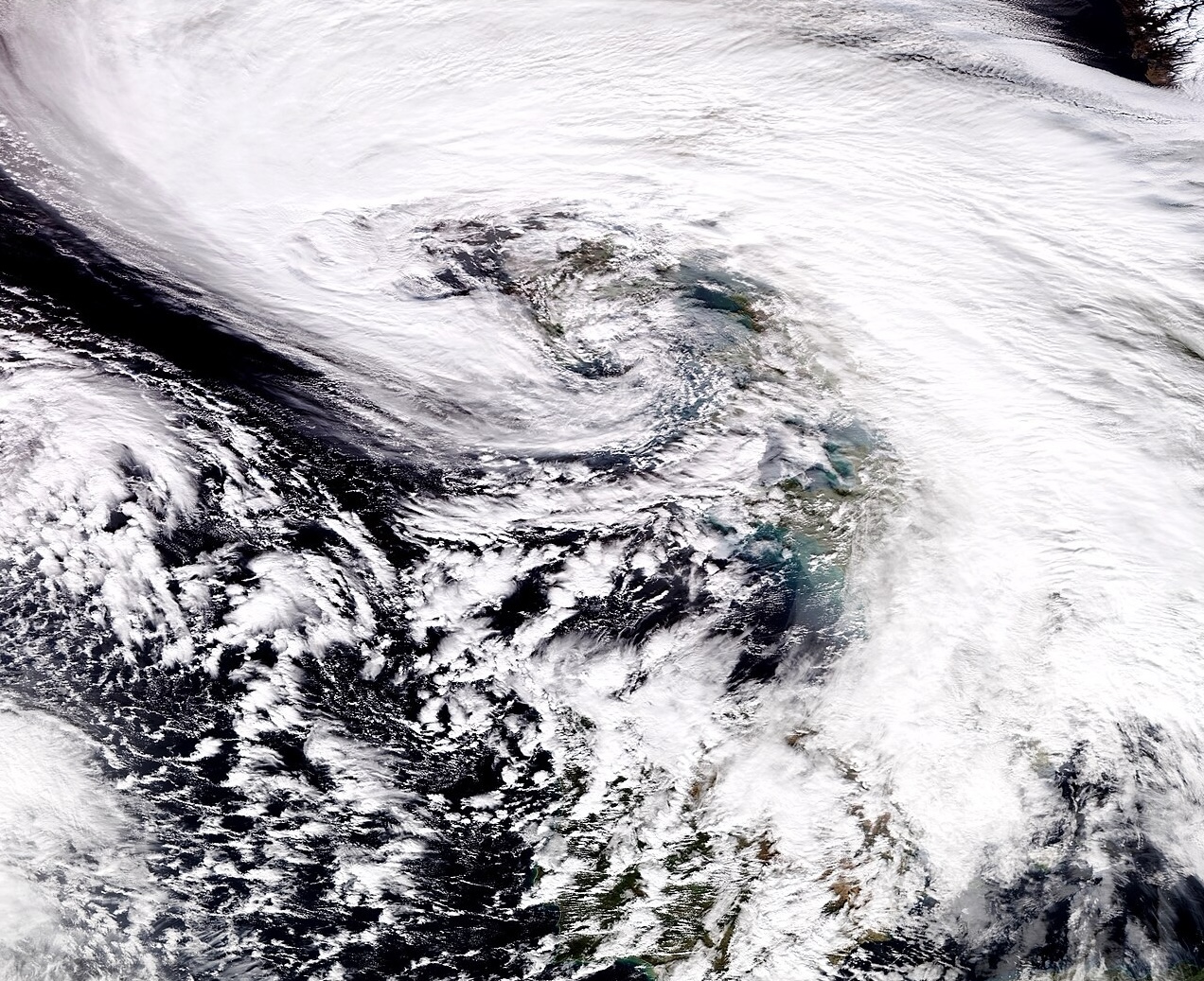Satellite image of Storm Chandra