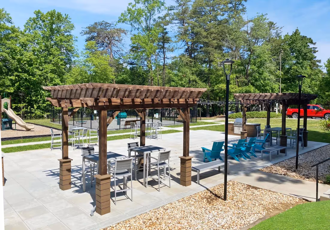 Outdoor grilling area