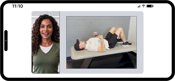 Physical therapist Talia demonstrating levator scapulae treatment