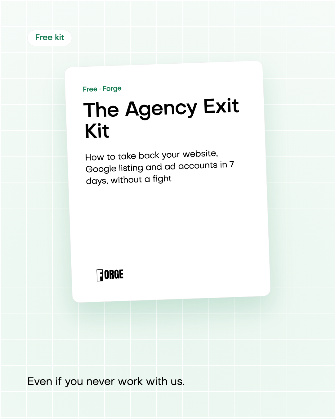Cover of the Agency Exit Kit by Forge
