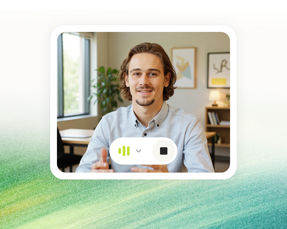 Talentium interview assistant view showing candidate video recording with controls.