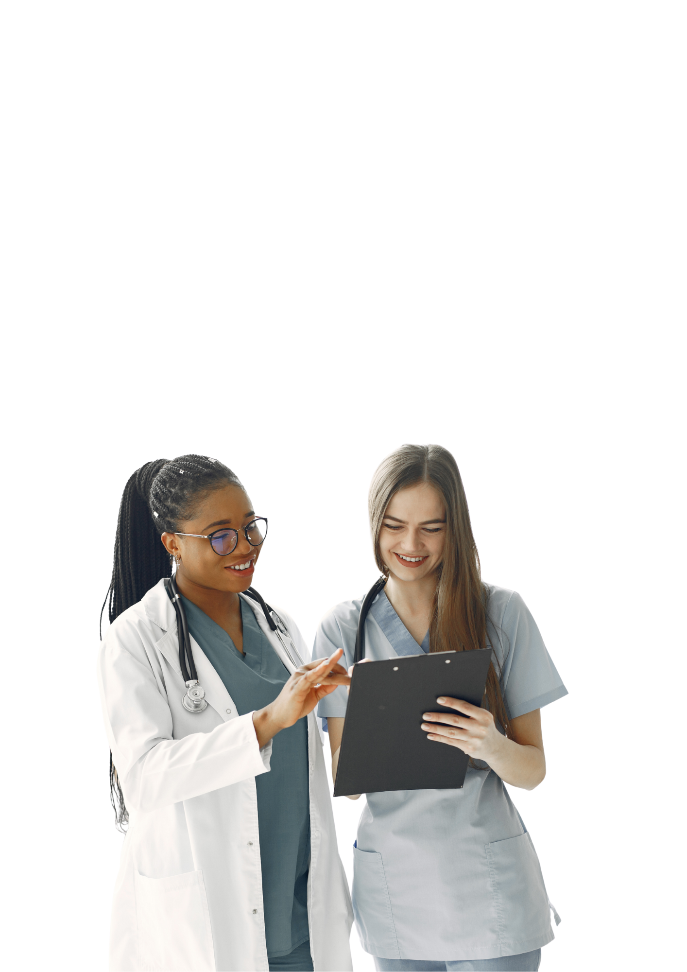 A woman in a business suit holds a laptop, with a shield logo in the background symbolizing security