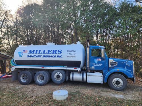 Miller Sanitary Service Truck ready to assist for all your repair and replacement needs.