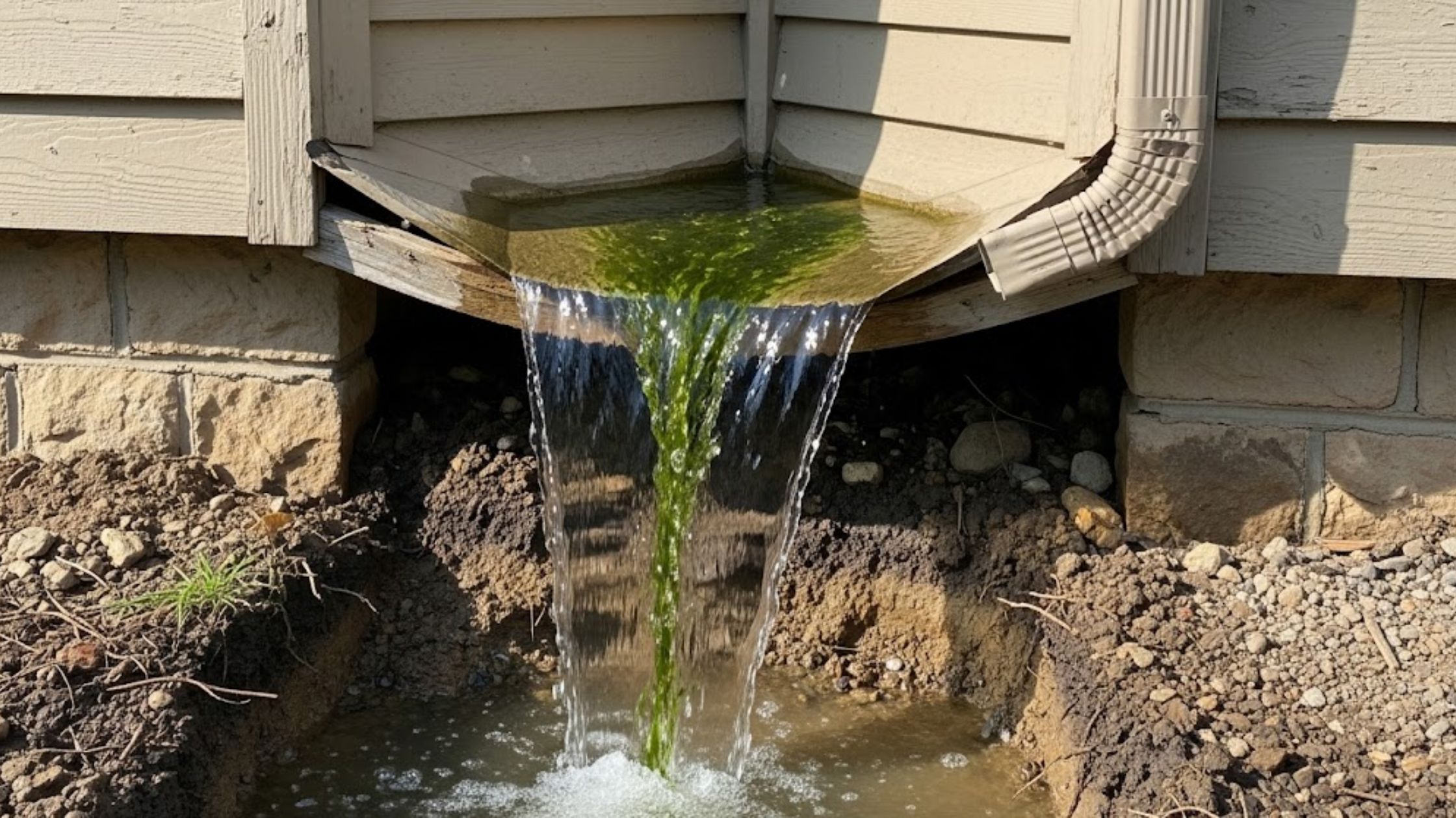 What happens when the gutter pitch is wrong?