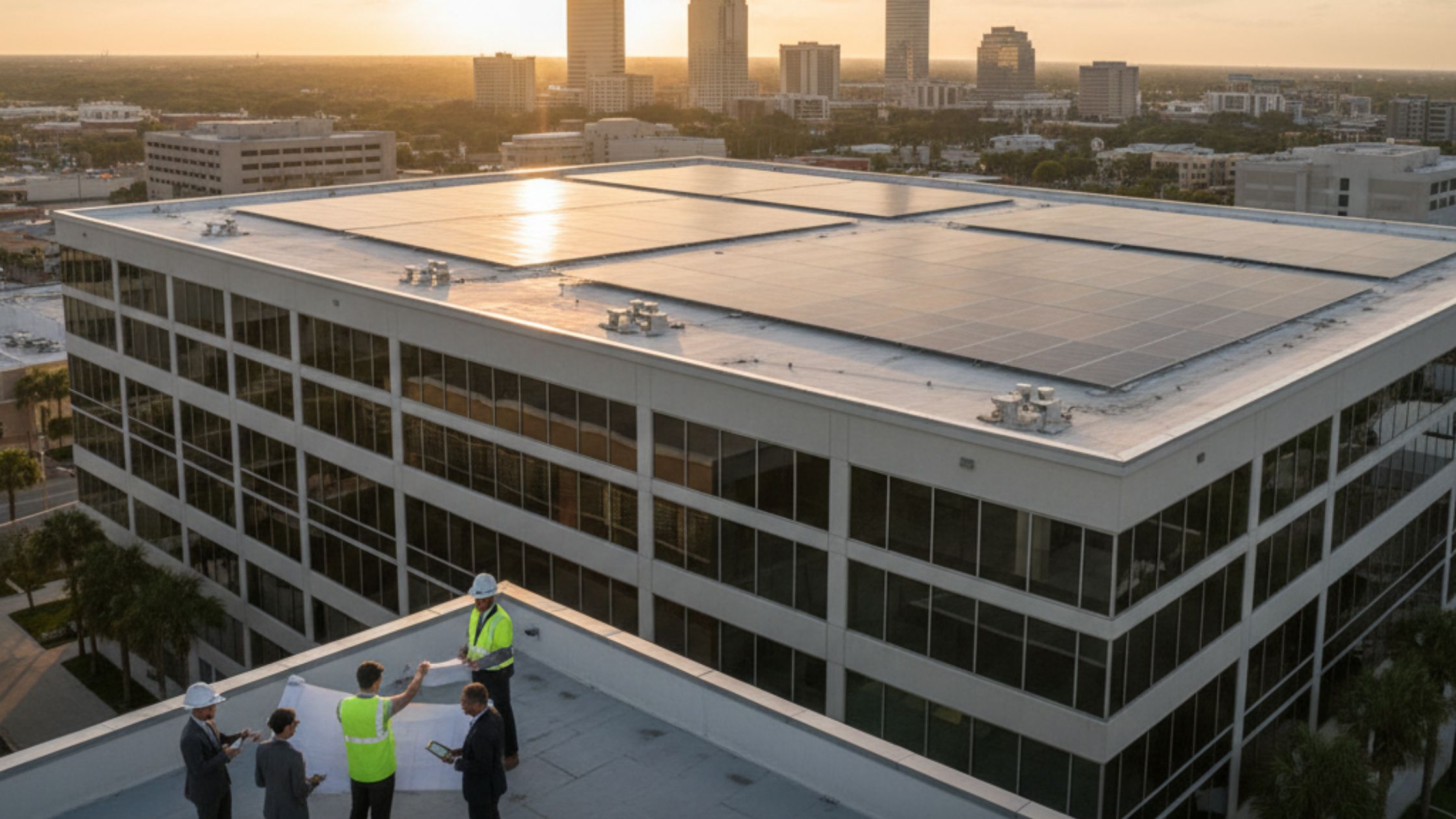 What financing and tax incentive options exist for commercial roofing projects in Tampa?
