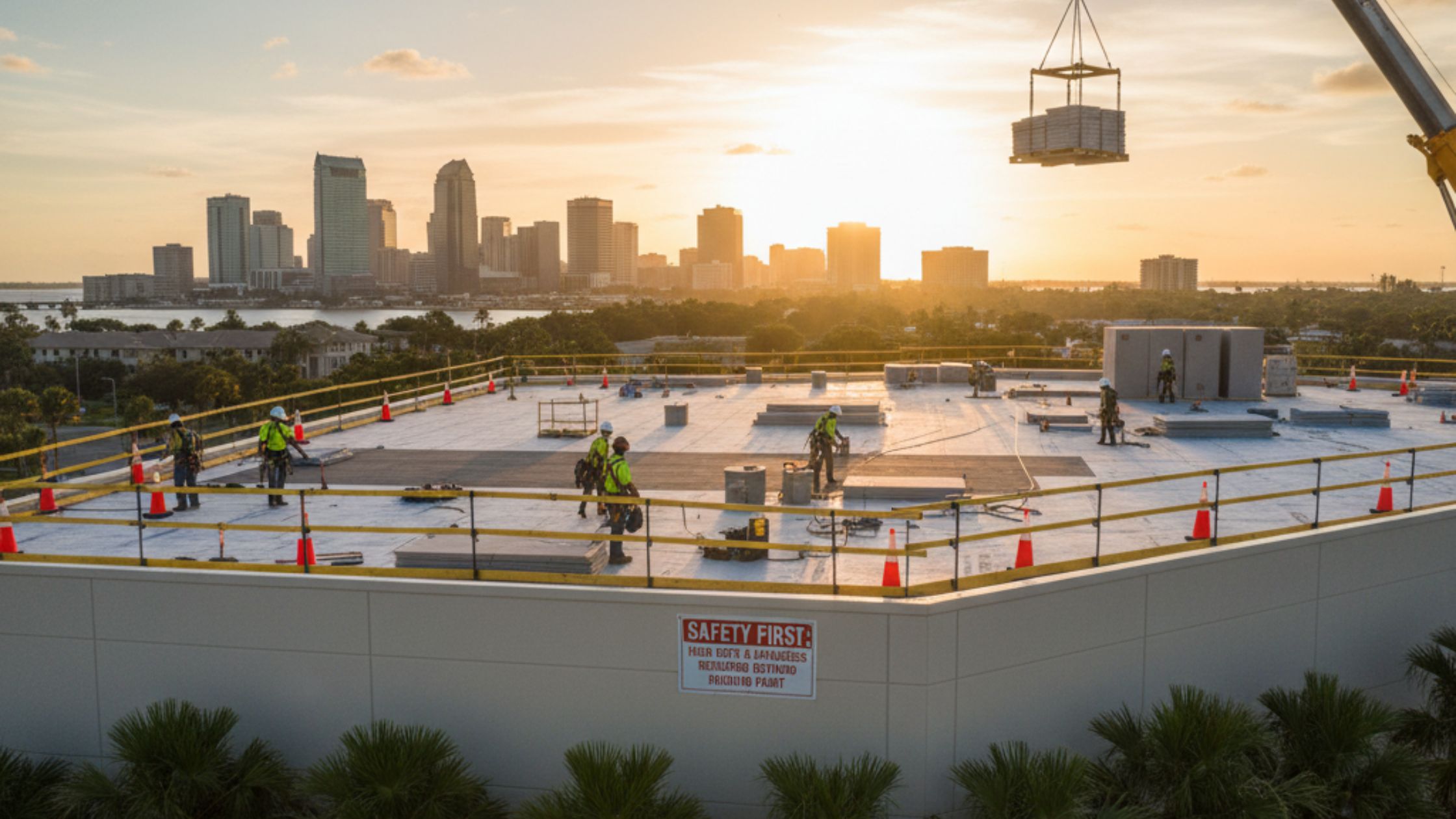 What Safety Standards Should Tampa Businesses Expect During Commercial Roof Construction?